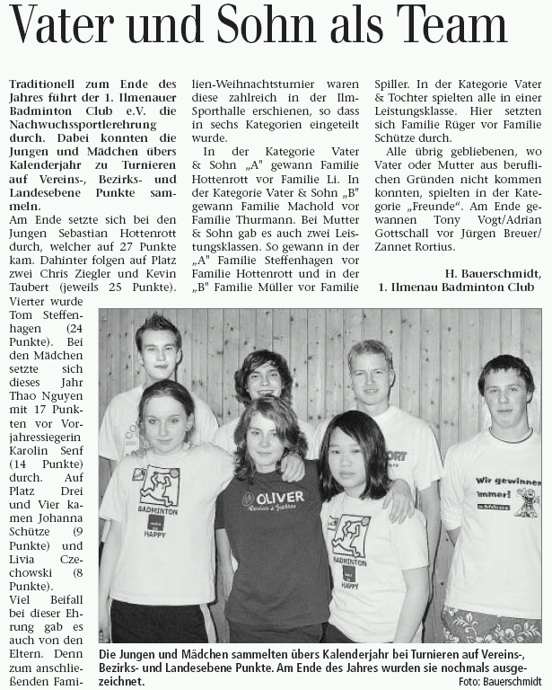 Presseartikel im Freien Wort vom 09.01.2008